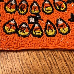 Simply Noelle Beaded Pouch in Orange and Black